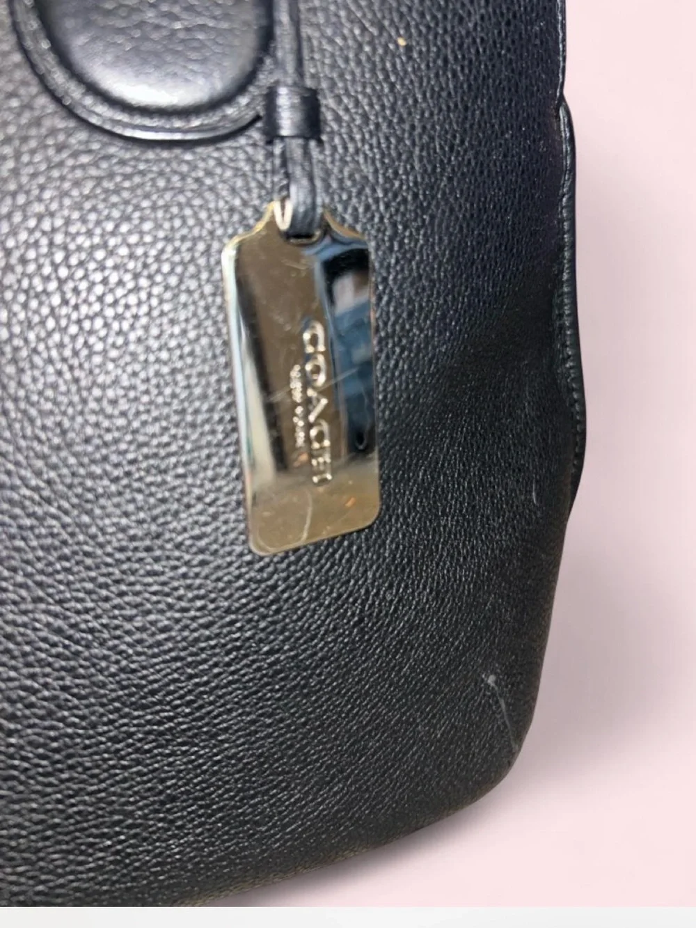 Coach Prince Street Satchel - Black Pebbled Leather 36542